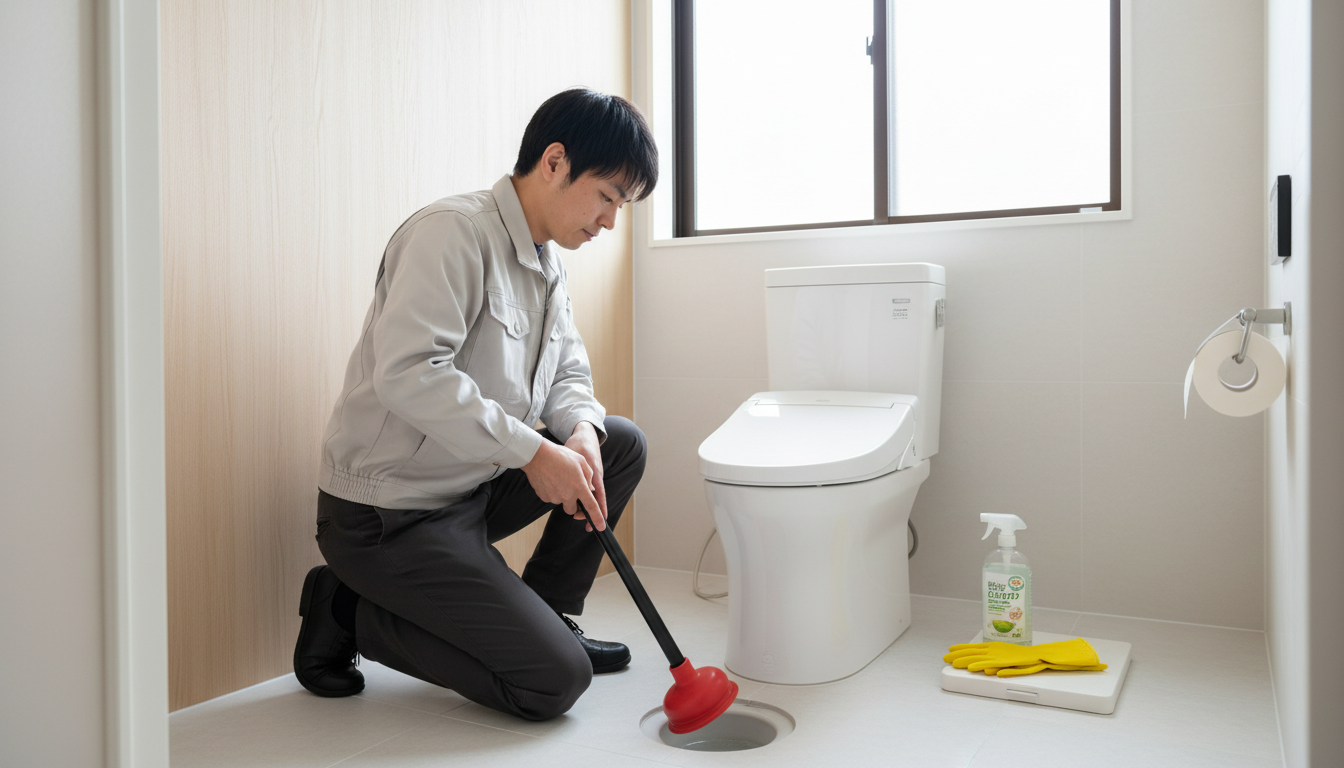 業者を呼ぶ前に!自分でできるトイレつまり解消法と注意点に関する画像