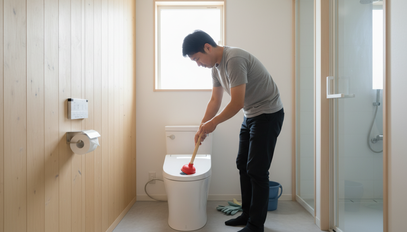 トイレつまりで業者を呼ぶ前に自分でできる対処法と注意点に関する画像