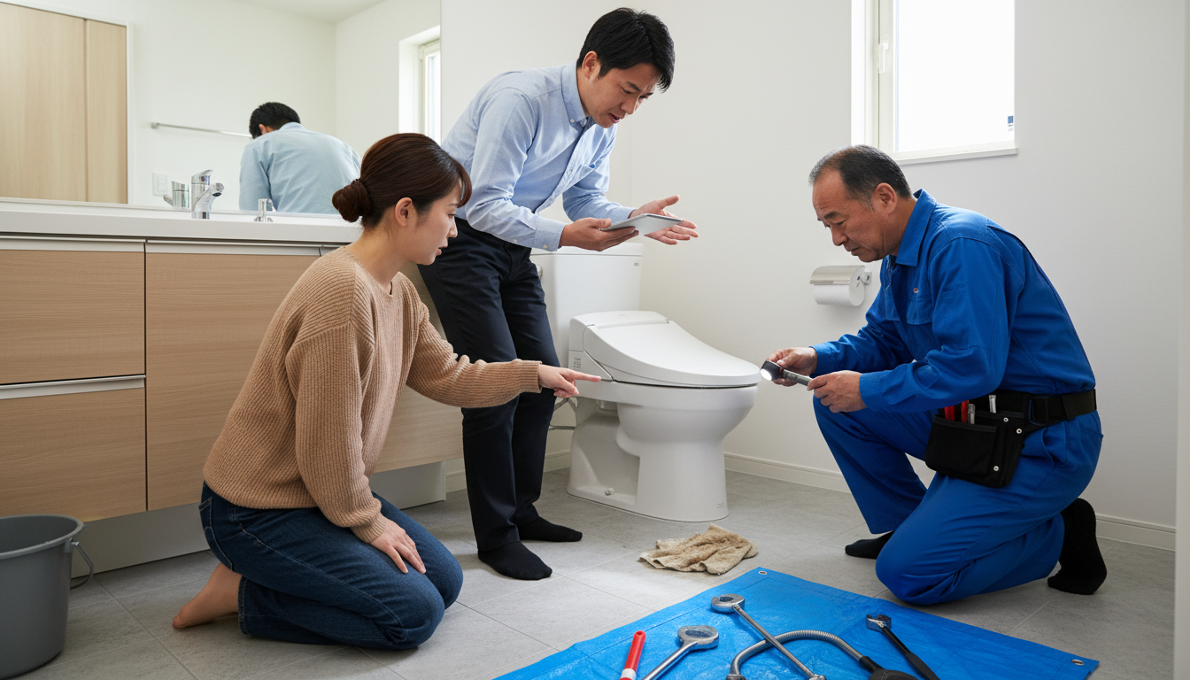 トイレつまりで水道業者を呼ぶ前の確認事項に関する画像