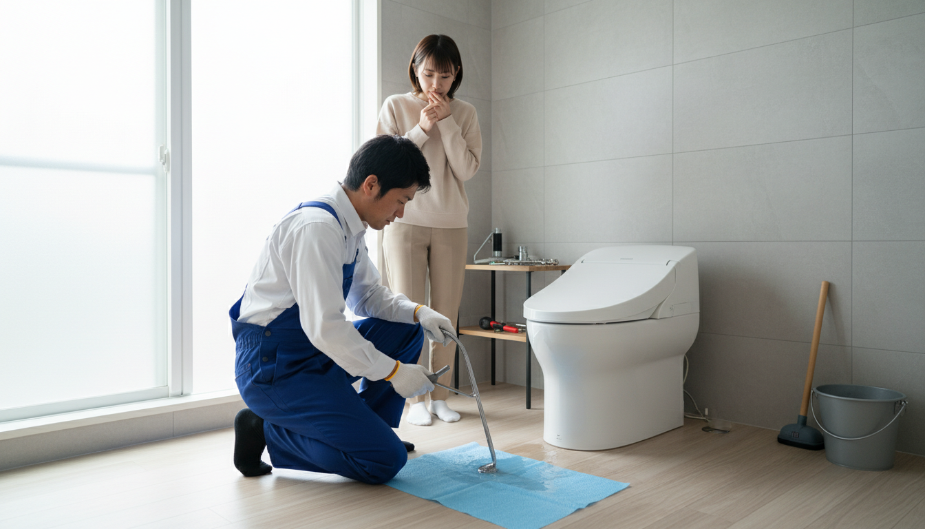 トイレつまりを悪化させないための注意点と応急処置に関する画像