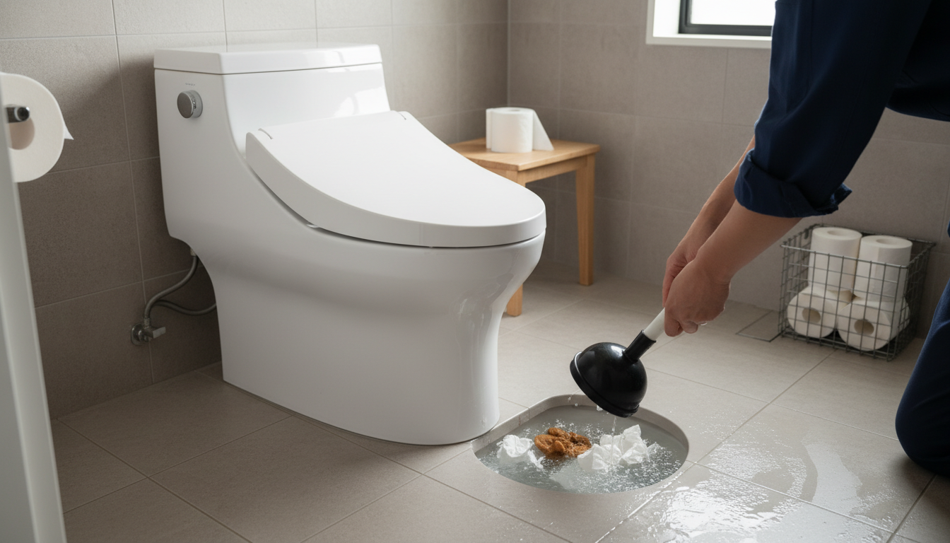 トイレットペーパーや排泄物によるつまりに関する画像