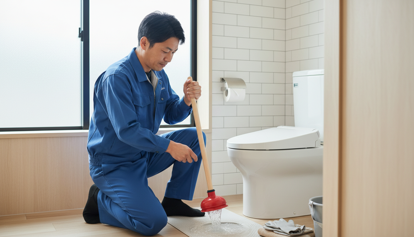 トイレつまりで業者を呼ぶ前に！自分でできる対処法と注意点に関する画像