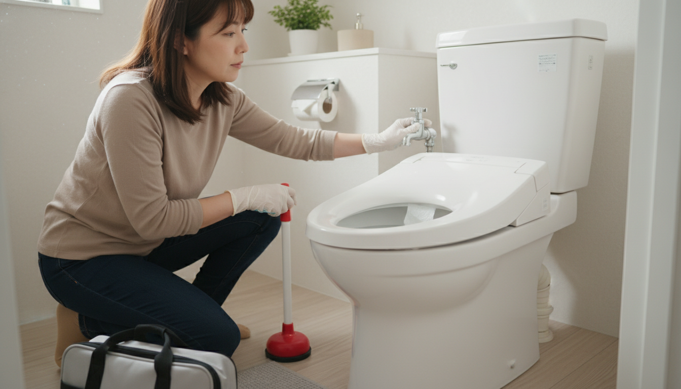 トイレつまりで水道業者を呼ぶ前に試せること【自己責任で】に関する画像