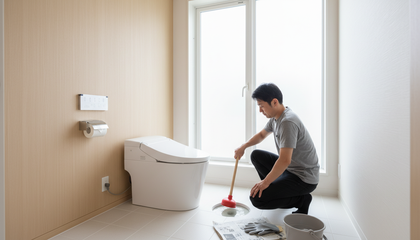 トイレつまりで業者を呼ぶ前に試せること【応急処置】に関する画像