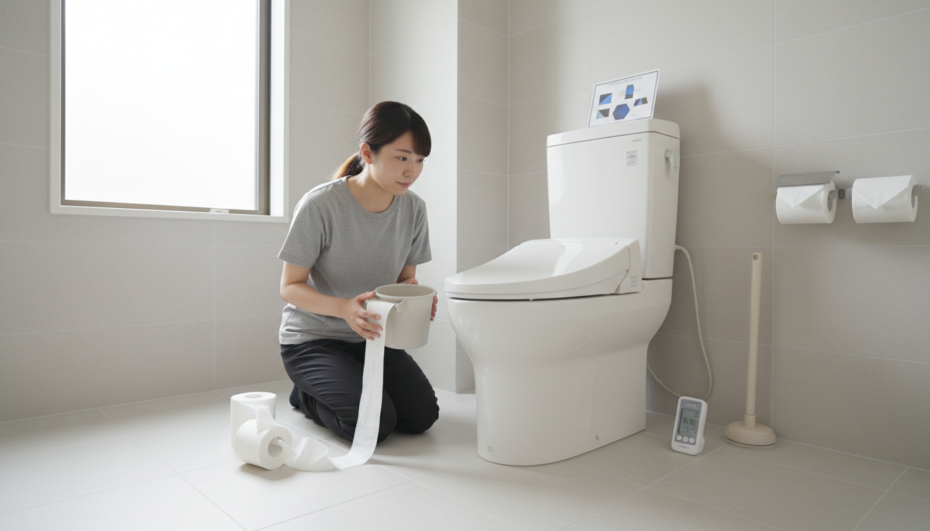 慌てないで！トイレつまりで業者を呼ぶ前に確認すべきことに関する画像