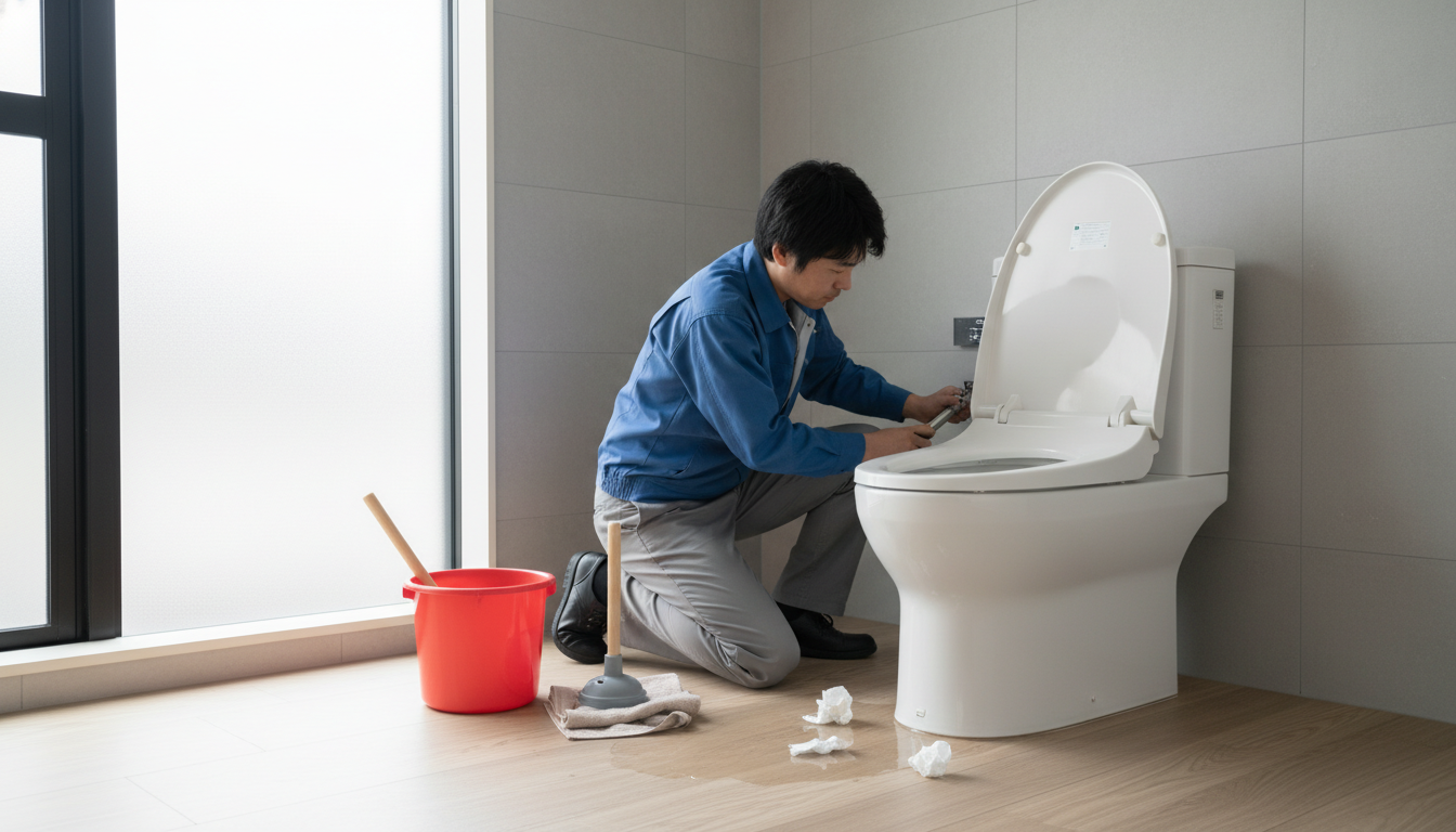 トイレつまりを悪化させないための応急処置とNG行動に関する画像