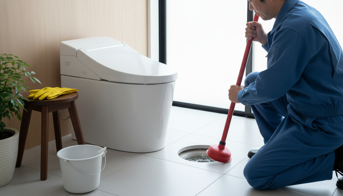 トイレつまりで業者を呼ぶ前に!自分でできる対処法と注意点に関する画像