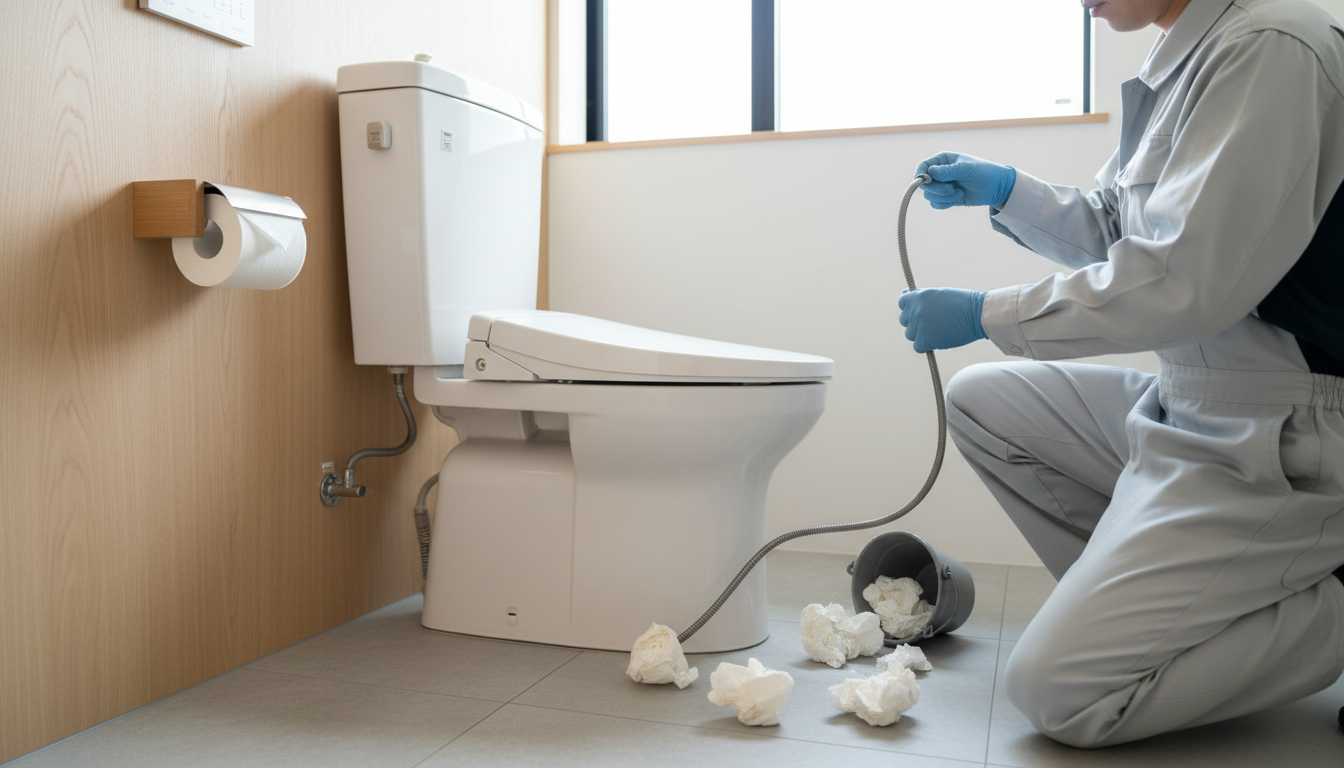 トイレつまりの主な原因とは?に関する画像