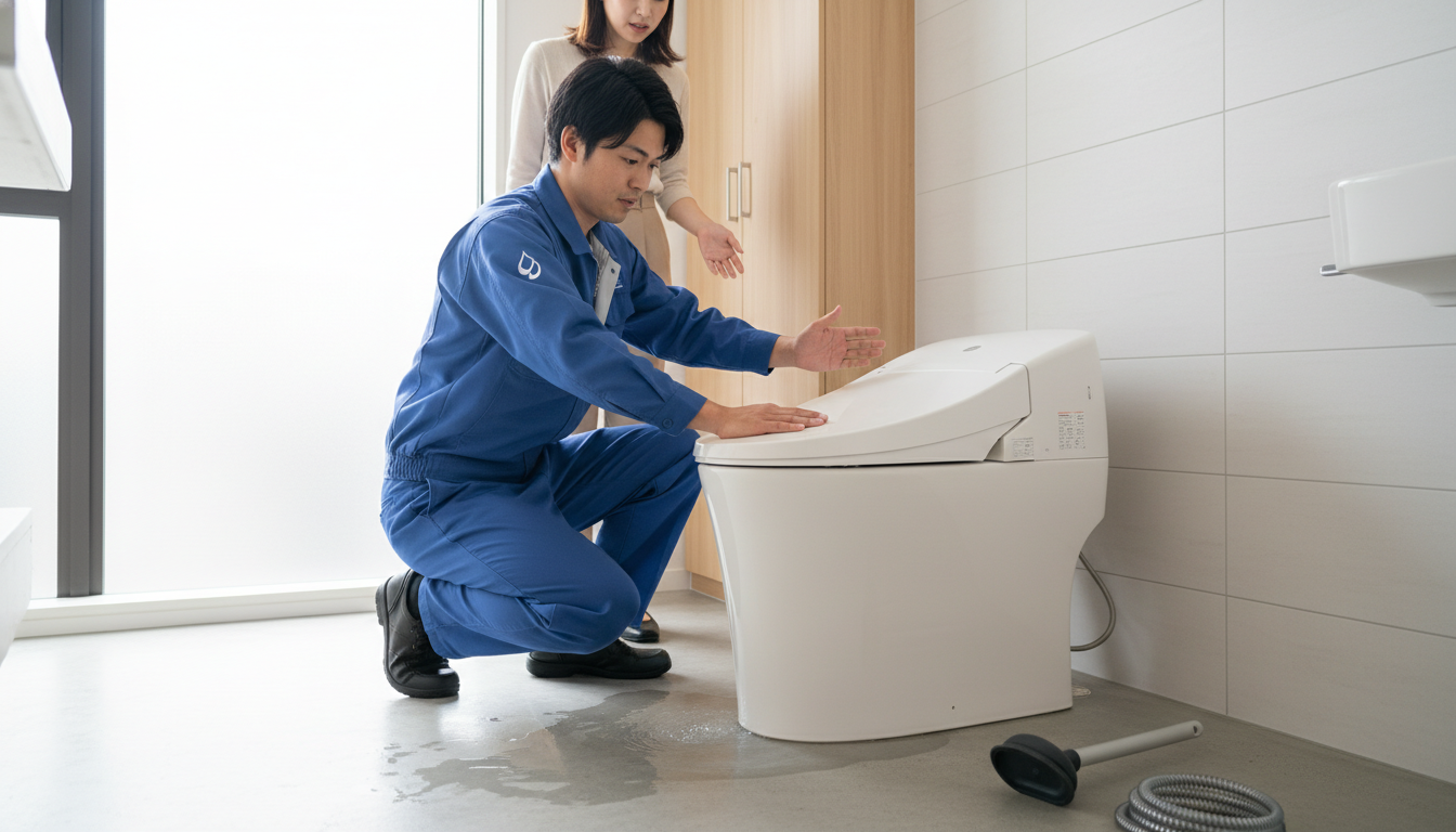 トイレつまりを悪化させないための注意点と応急処置に関する画像