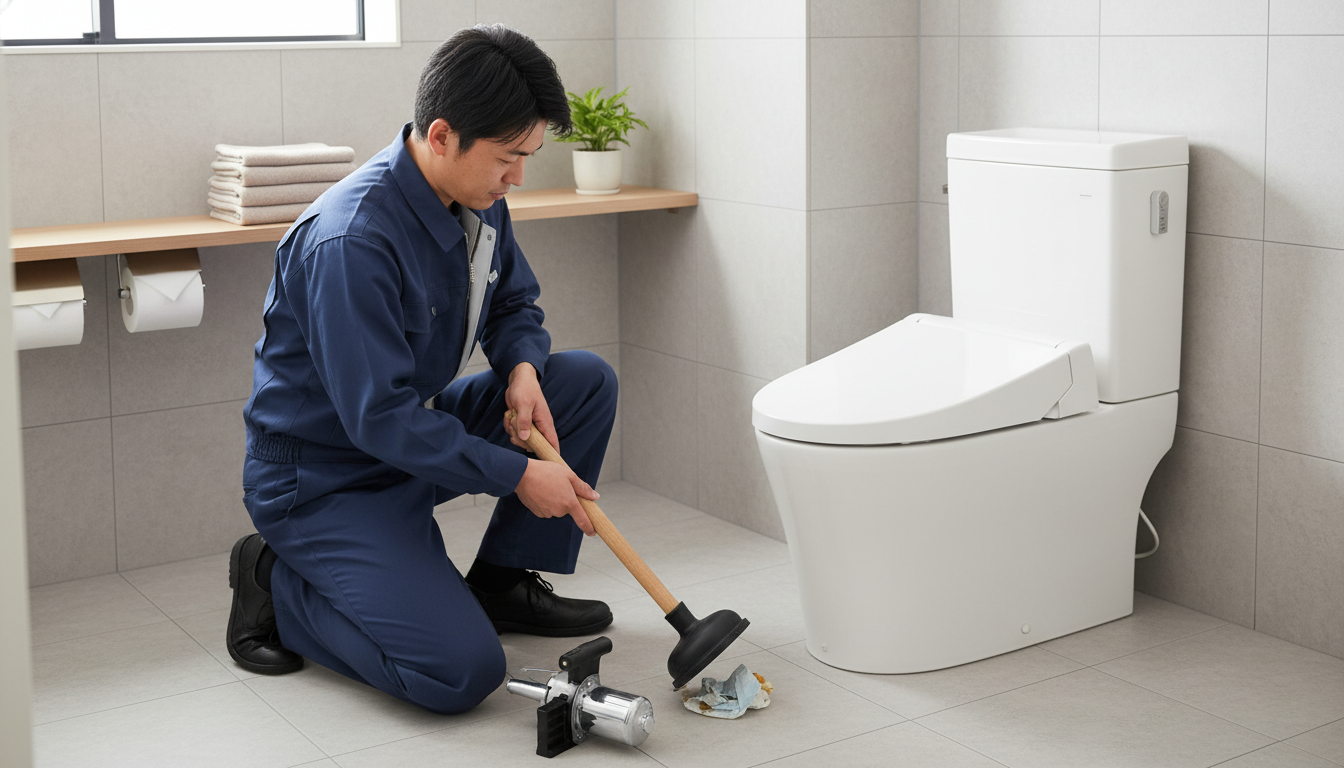 症状別に見るトイレつまり修理の料金相場に関する画像