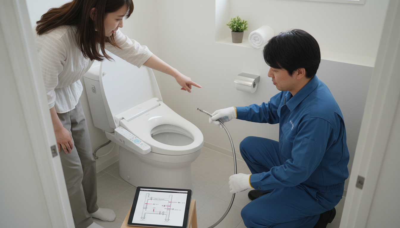 トイレつまり修理業者に依頼する際の流れと注意点に関する画像