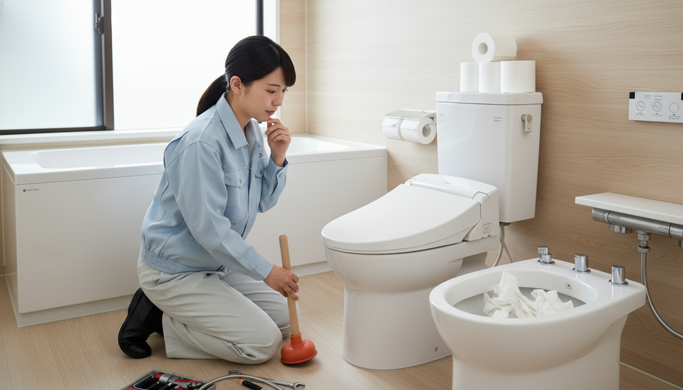 業者を呼ぶ前に試せる？トイレつまりの主な原因と自分でできる対処法に関する画像