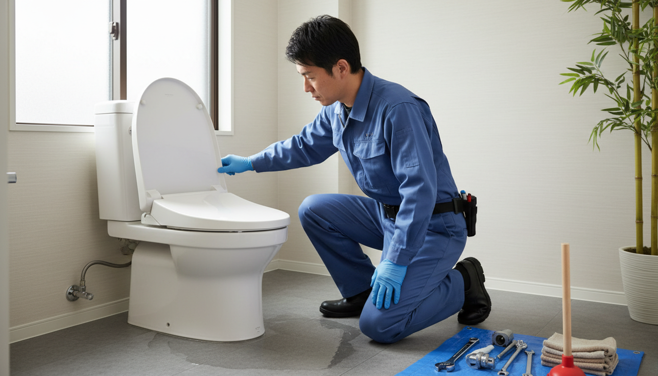 トイレつまりで水道業者を呼ぶ前に確認すべきことに関する画像