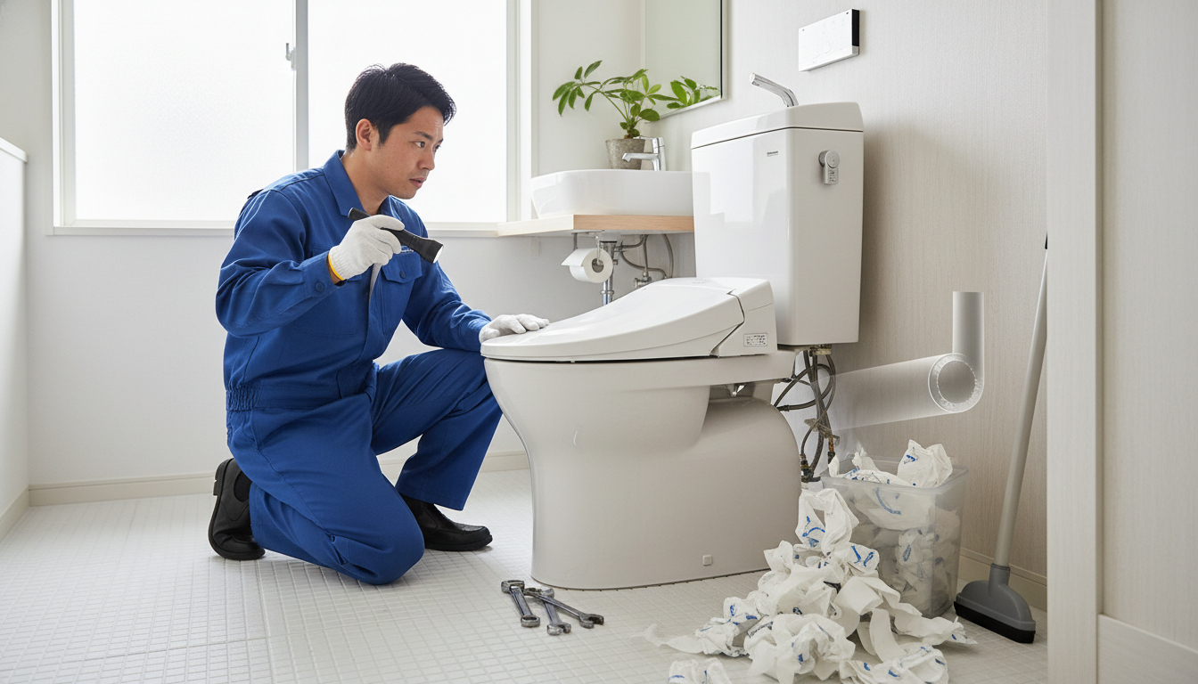 なぜ詰まる？トイレつまりを引き起こす主な原因に関する画像