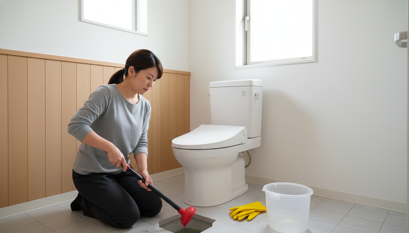 トイレつまりで慌てない！業者を呼ぶ前に試せることと注意点に関する画像