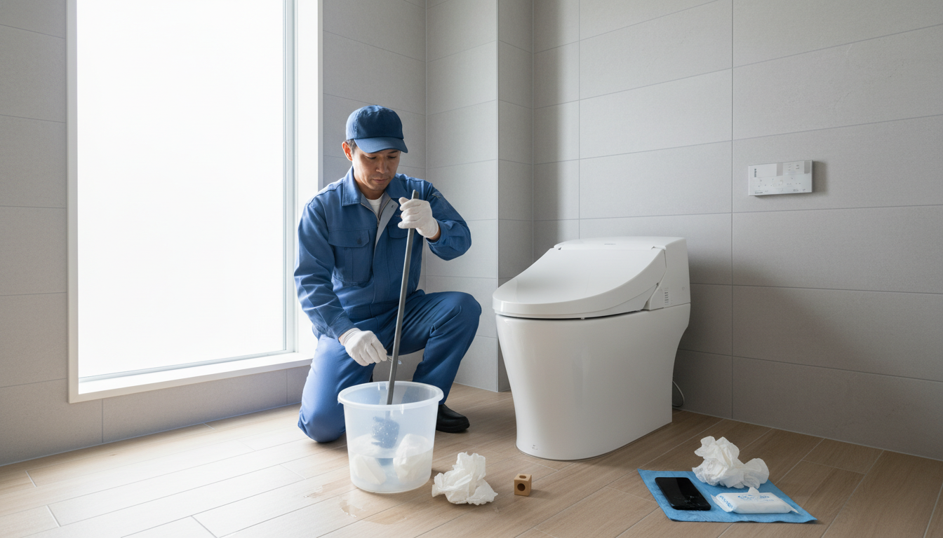 トイレつまりの主な原因に関する画像