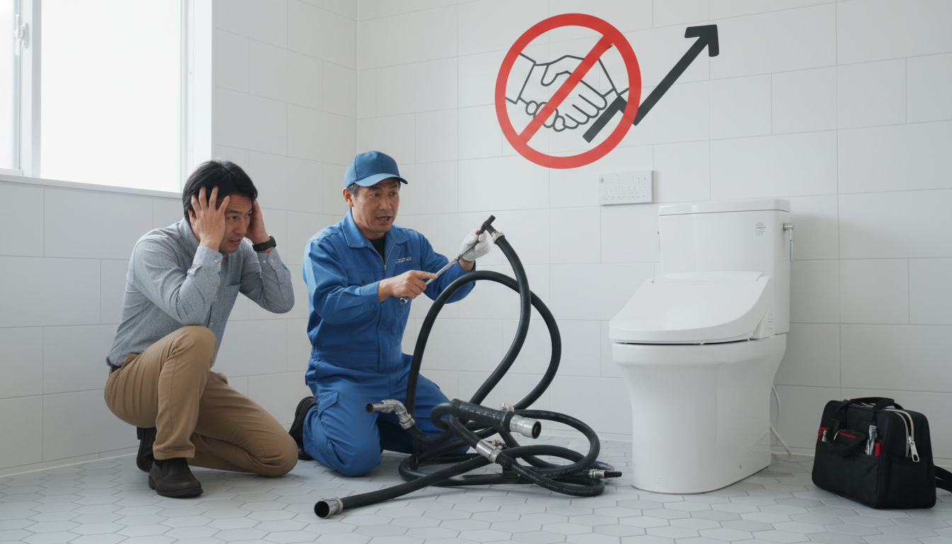 要注意!トイレつまり修理でよくある悪質業者の手口と対策に関する画像