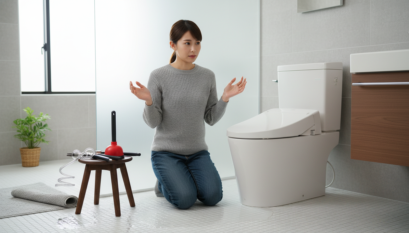 業者が来るまでにできること!トイレつまりの応急処置と注意点に関する画像