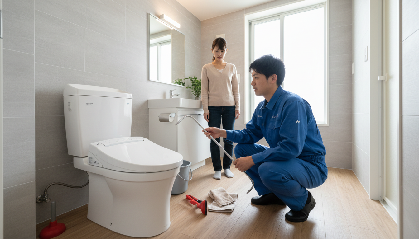 賃貸物件でトイレつまりが起きた場合の対処法に関する画像