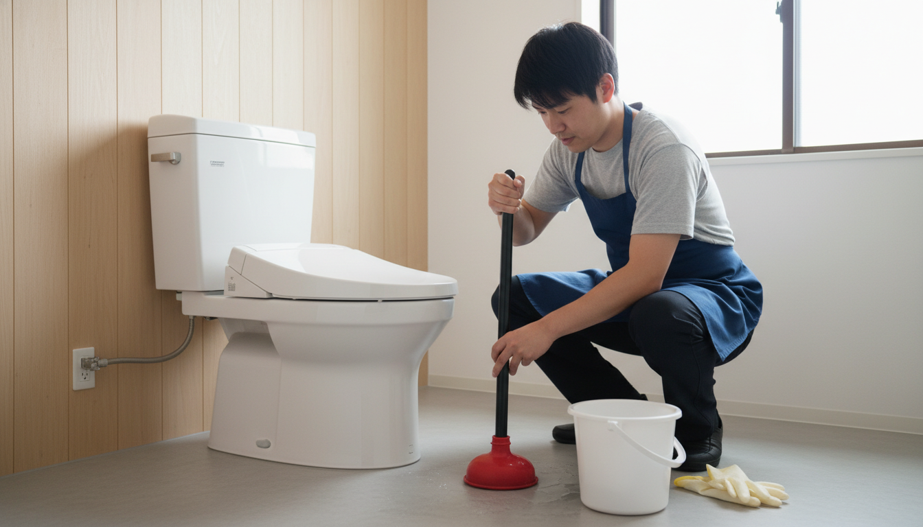 業者を呼ぶ前に！自分で試せるトイレつまり解消法と注意点に関する画像