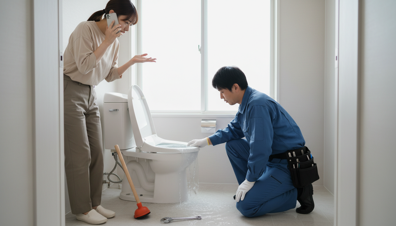 Q. 賃貸マンション・アパートでトイレが詰まった場合はどうすればいいですか？に関する画像