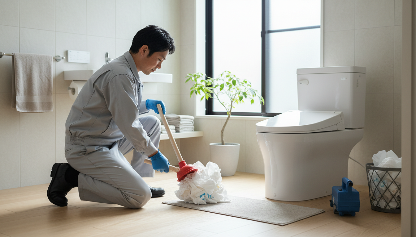 トイレつまりの原因別・料金相場に関する画像