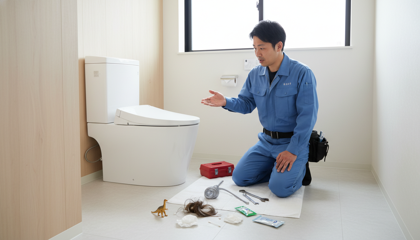 トイレつまりを引き起こす意外な原因とは?に関する画像