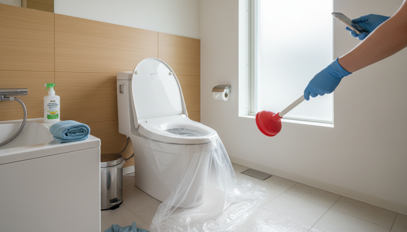 トイレつまり修理業者へ依頼する前の準備と注意点に関する画像