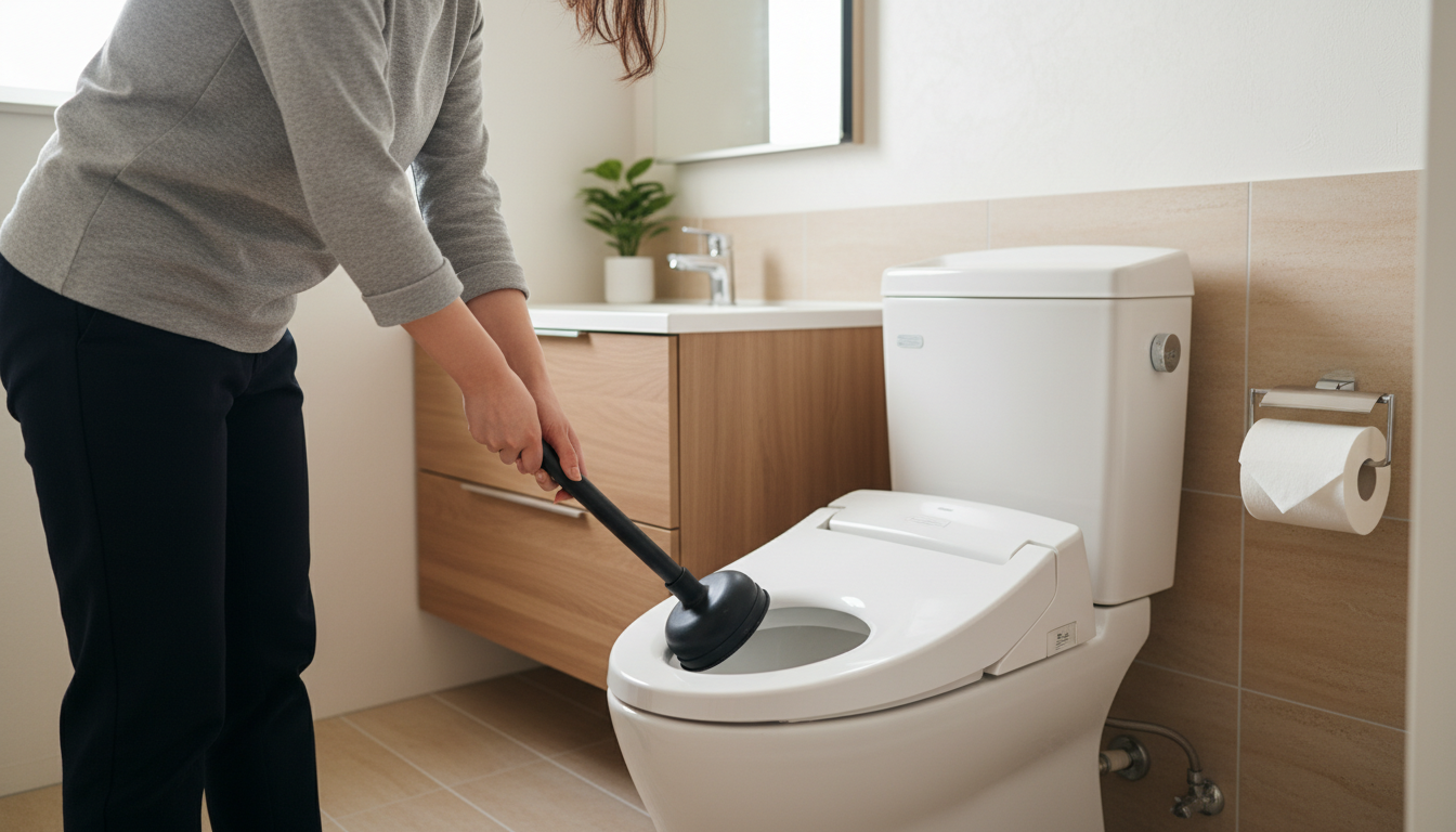 自分でできる！トイレつまりの応急処置に関する画像