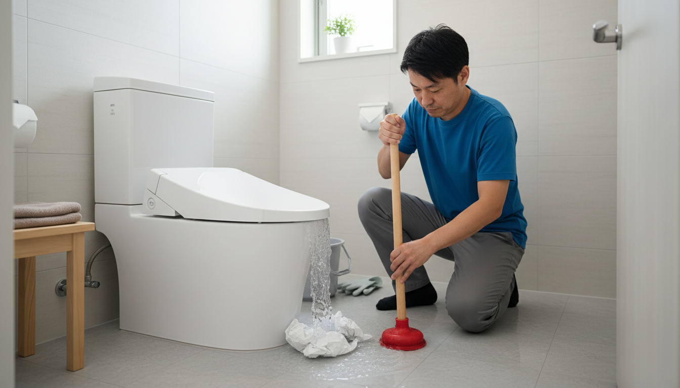 業者を呼ぶのはまだ早い？自分でできるトイレつまり解消法と注意点に関する画像