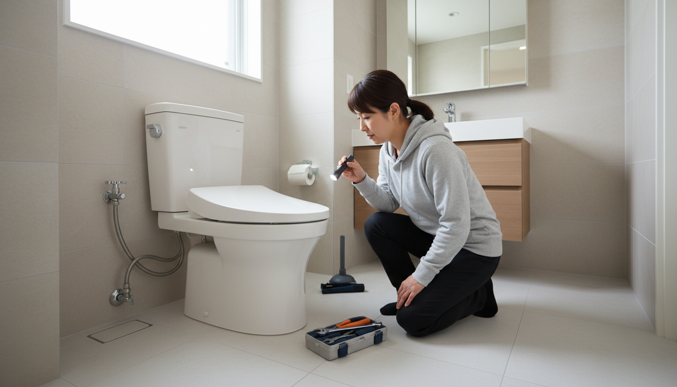 トイレつまりで業者を呼ぶ前に確認すべきことに関する画像