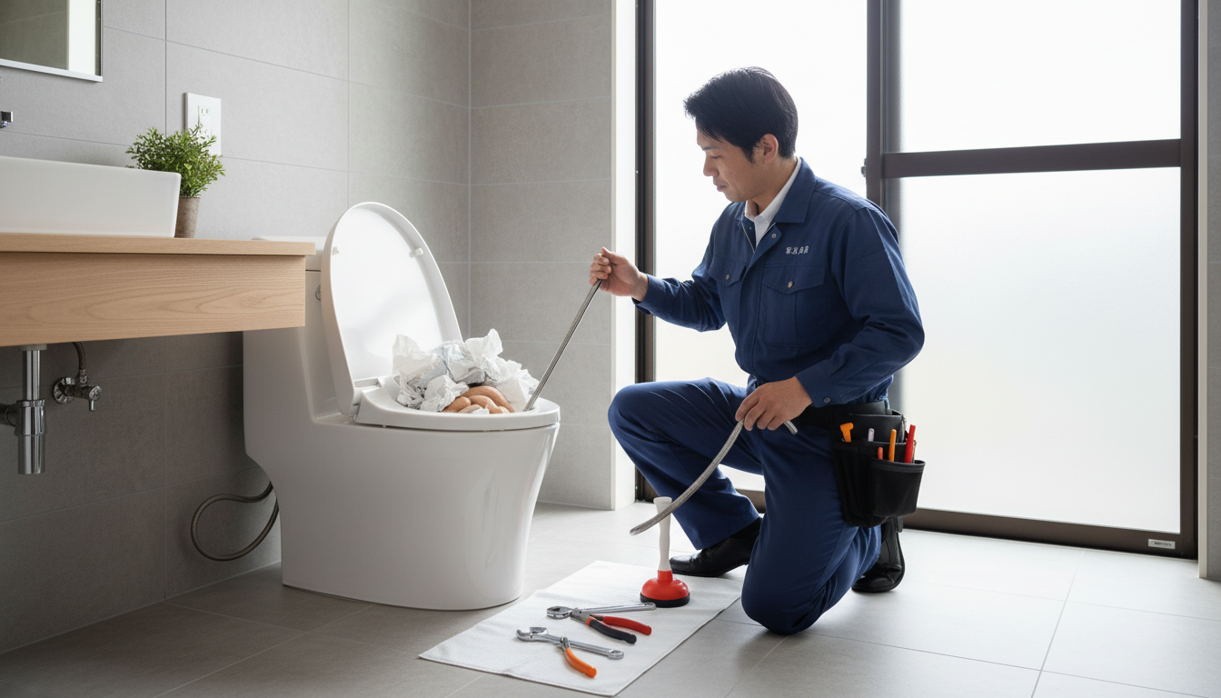 1. トイレつまりの代表的な原因に関する画像