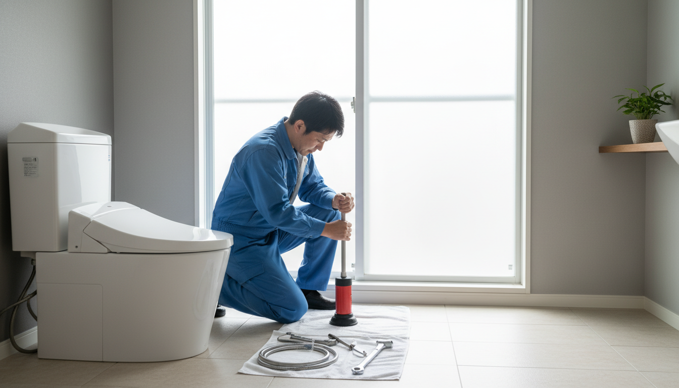 作業内容別に見るトイレつまり修理の費用内訳に関する画像