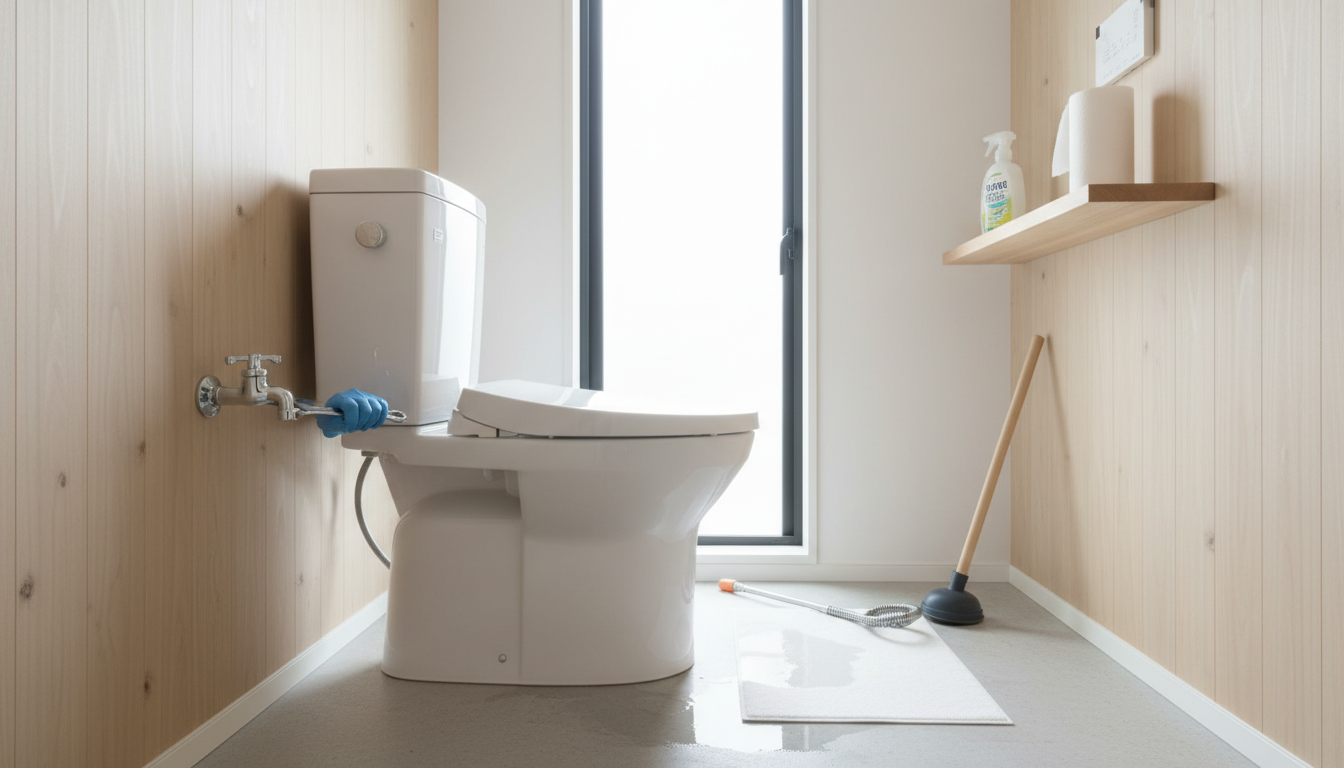 業者を呼ぶ前に試せる！トイレつまりの応急処置とやってはいけないことに関する画像