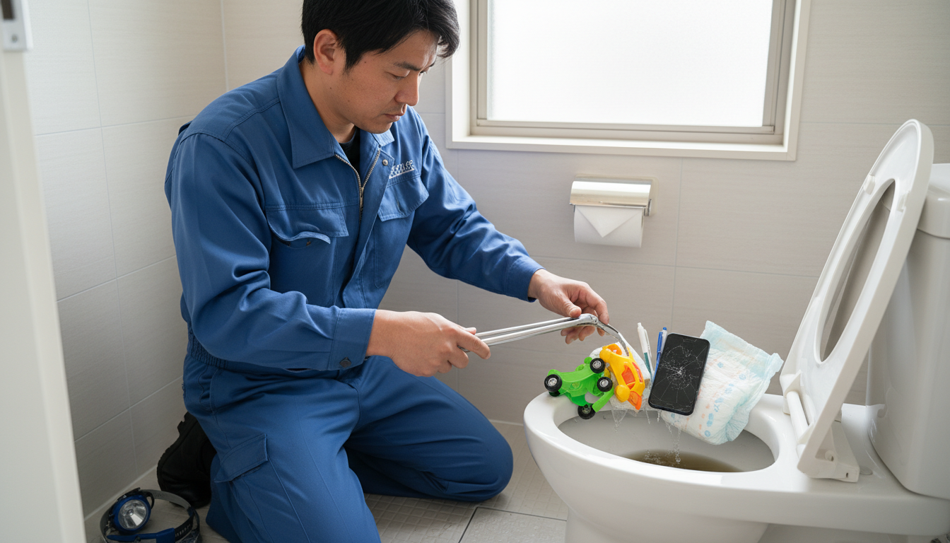 原因が「水に溶けない固形物」の場合の対処法に関する画像