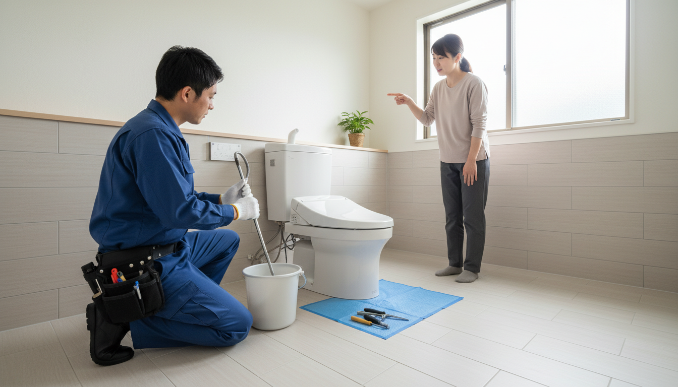 長岡郡 本山町のトイレつまり修理事例とお客様の声に関する画像