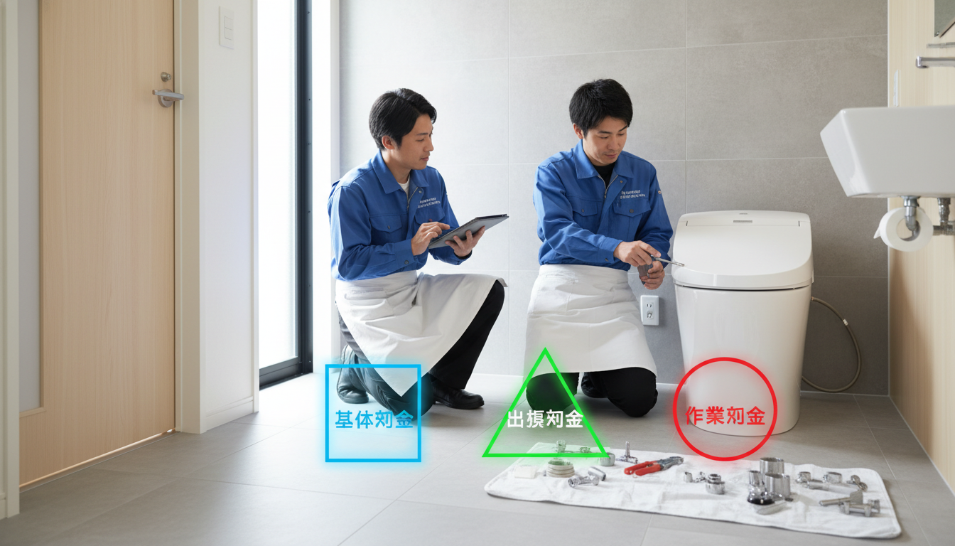 基本料金・出張料金・作業料金の内訳に関する画像