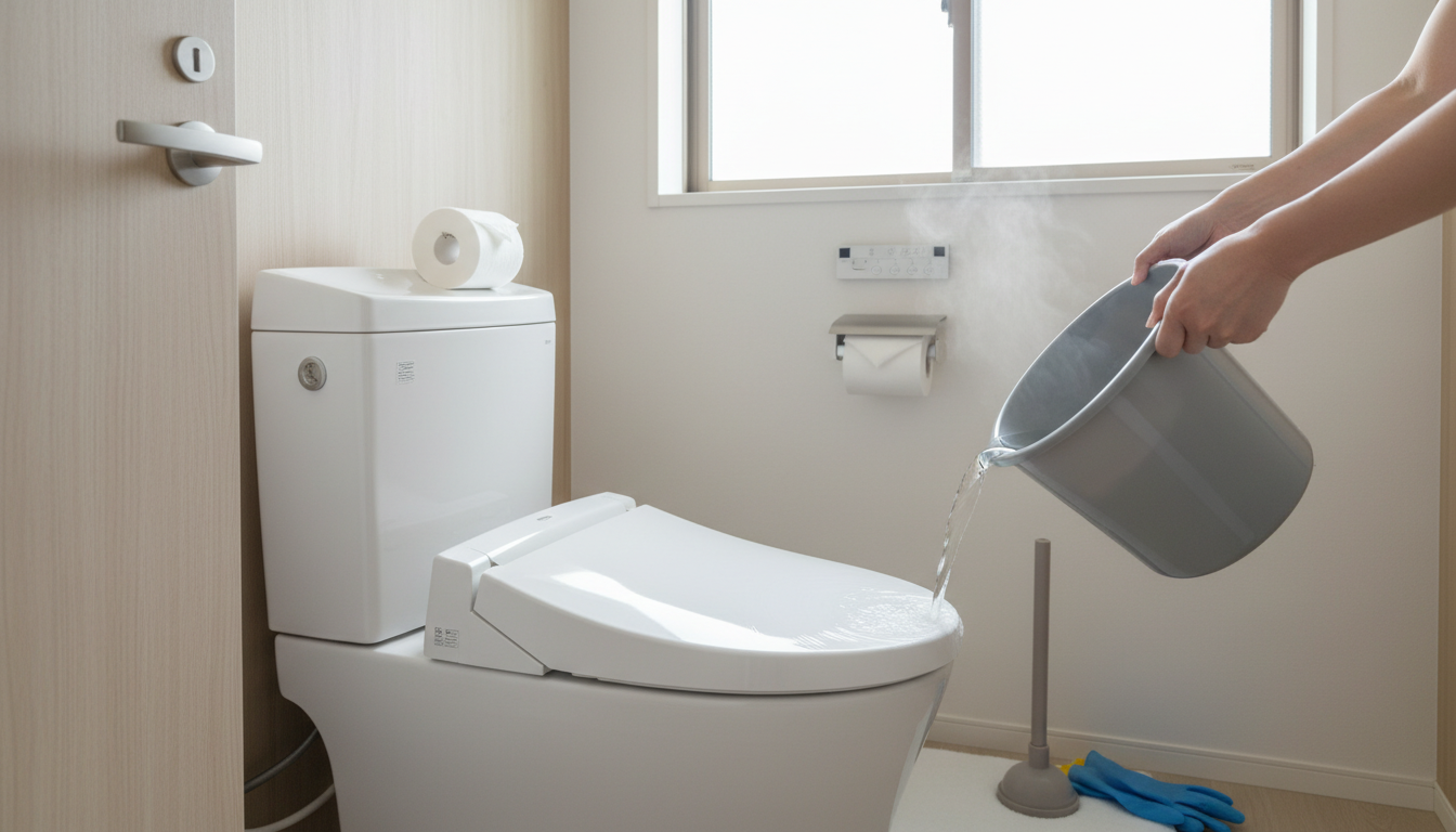 自分でできる！トイレつまりの解消法と注意点に関する画像