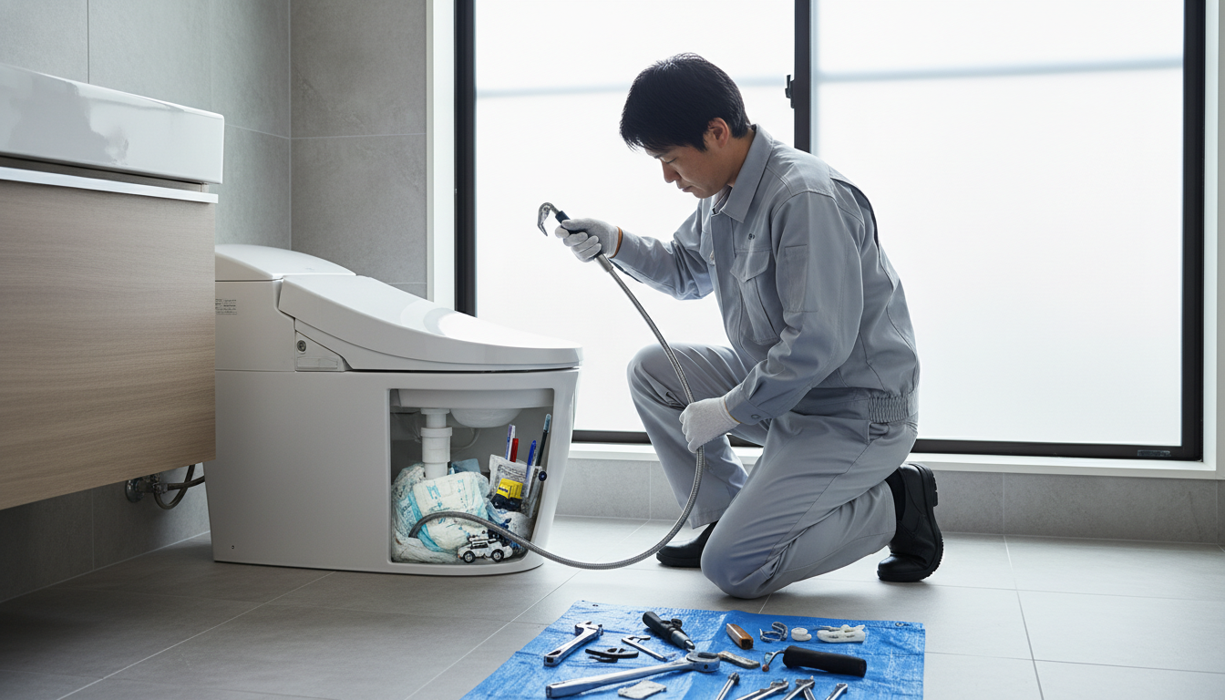 中度〜重度のつまり(固形物、おむつなど)に関する画像