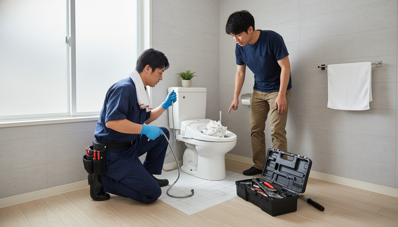 Q. 賃貸物件でトイレが詰まった場合、誰が費用を負担しますか?に関する画像