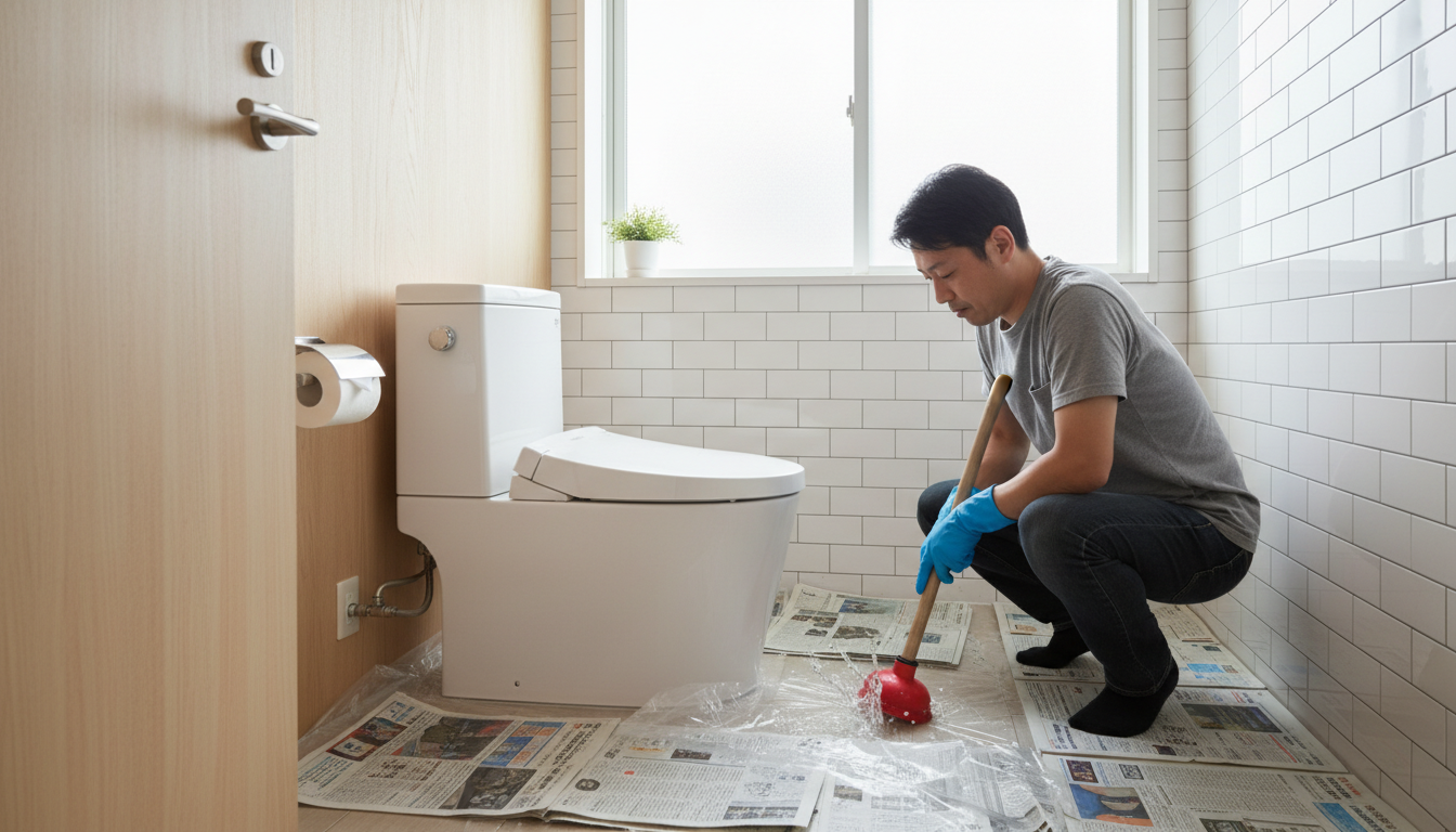 自分でできる!ラバーカップ(スッポン)の正しい使い方に関する画像