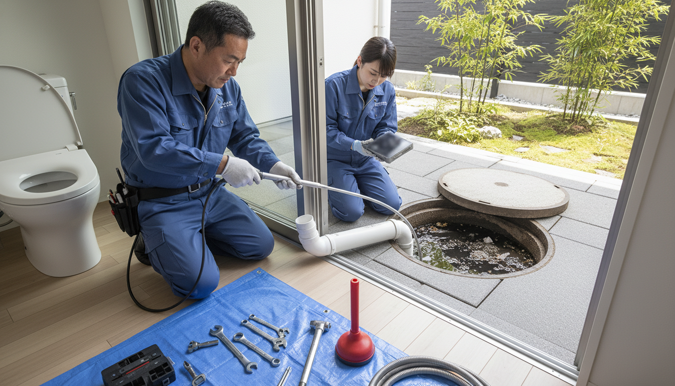 排水管や汚水桝の問題に関する画像