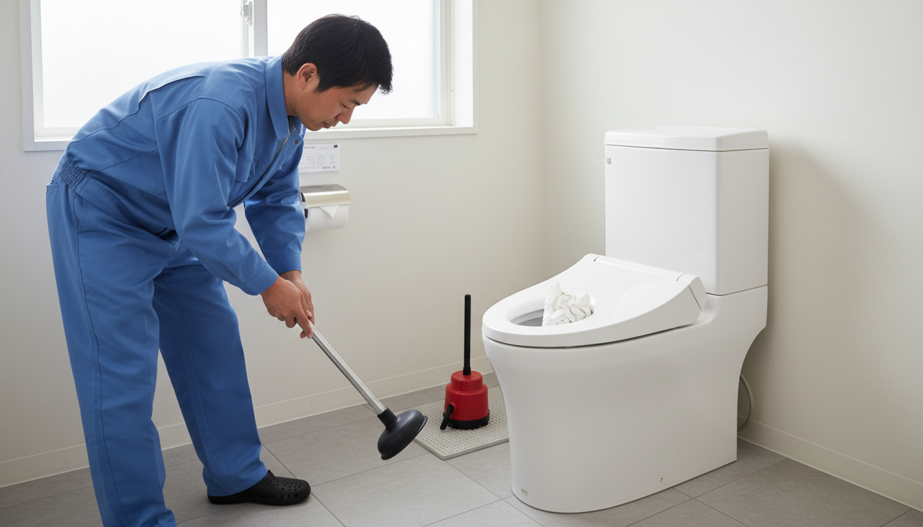 軽度のつまり（トイレットペーパーなど）の料金相場に関する画像