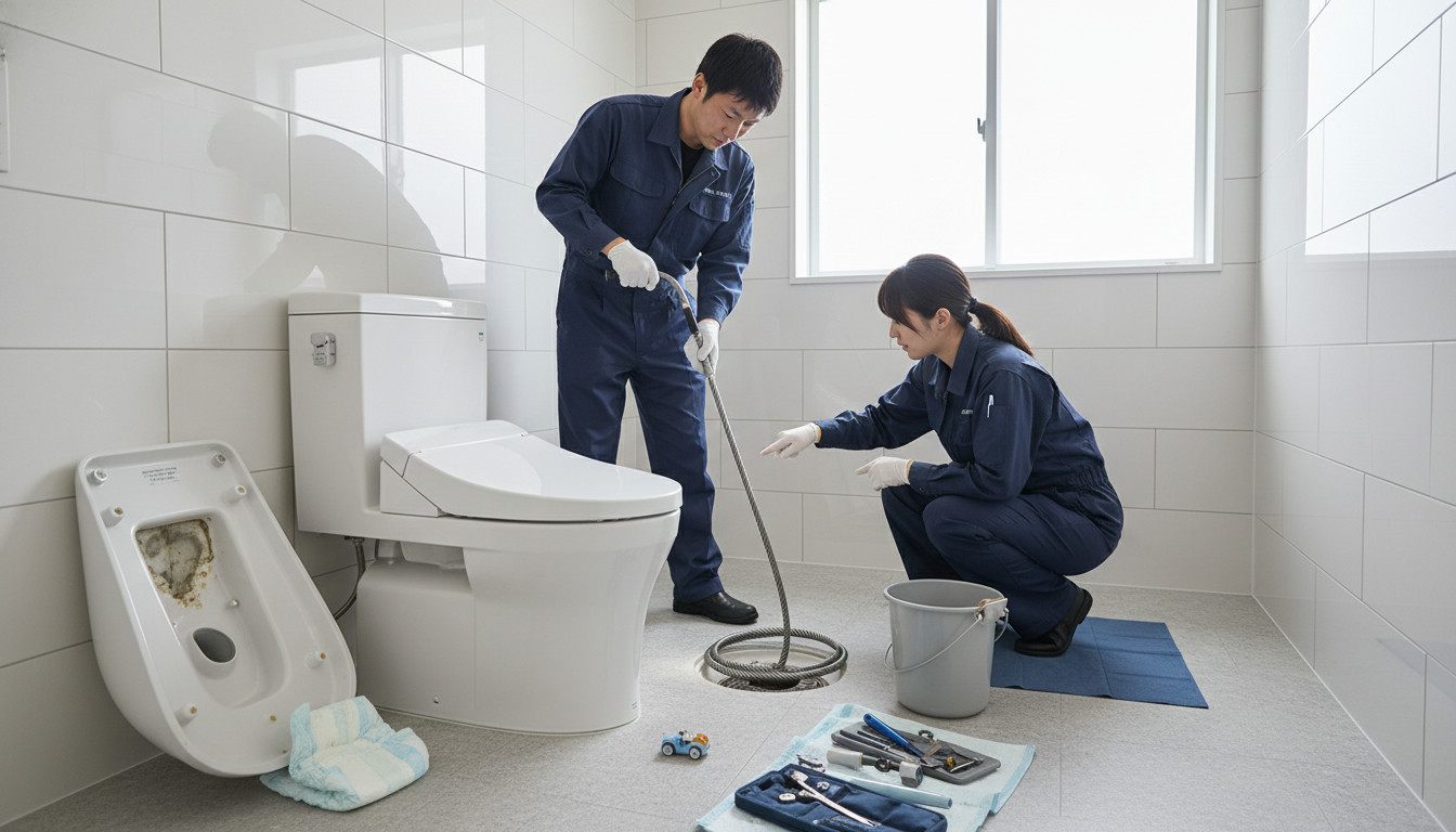 中度〜重度のつまり(専用器具や便器の脱着が必要な場合)に関する画像