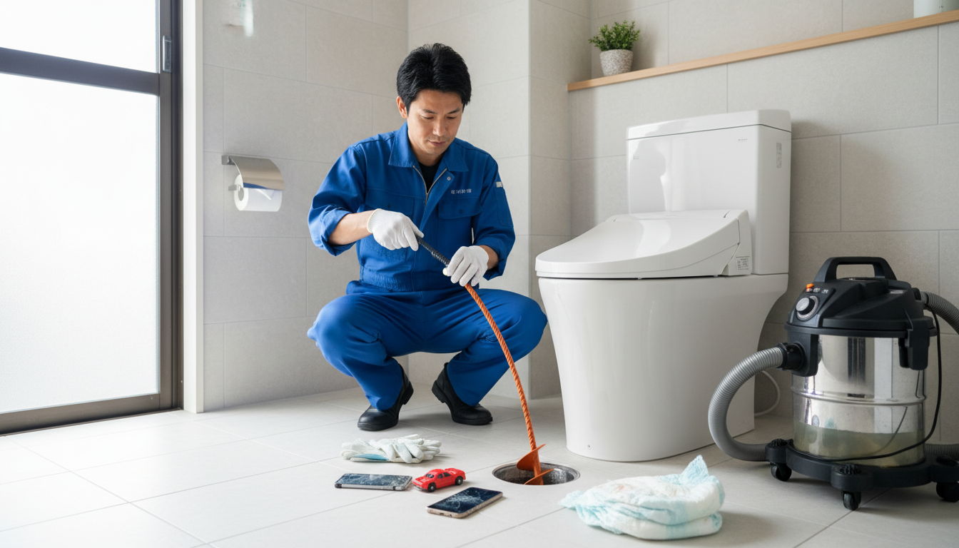 重度のつまり（固形物や配管の奥）に関する画像