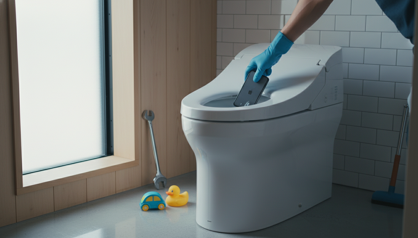 固形物（スマホ、おもちゃ等）を流してしまった場合に関する画像