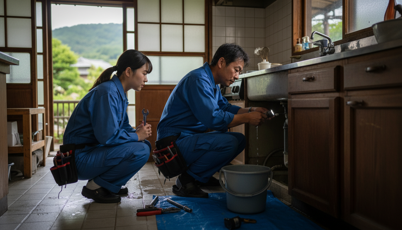常陸太田市の住宅事情とよくある水トラブルに関する画像