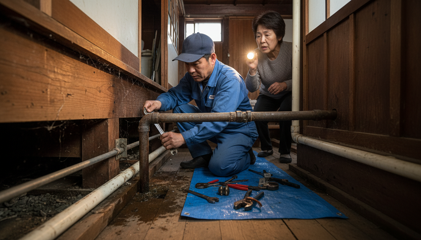 日立市の住宅事情とよくある水トラブルに関する画像