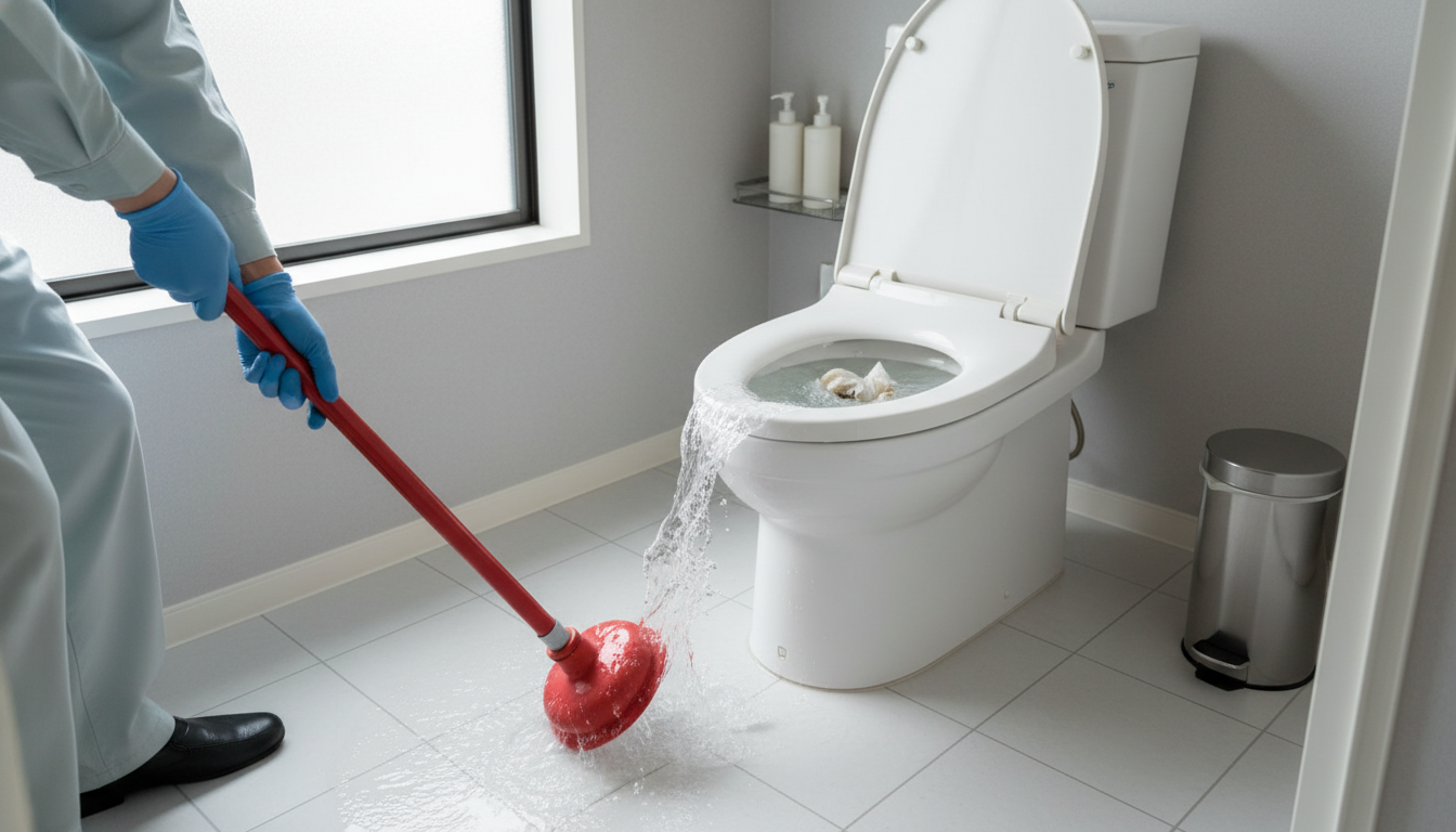 1. トイレットペーパーや排泄物による軽度なつまりに関する画像