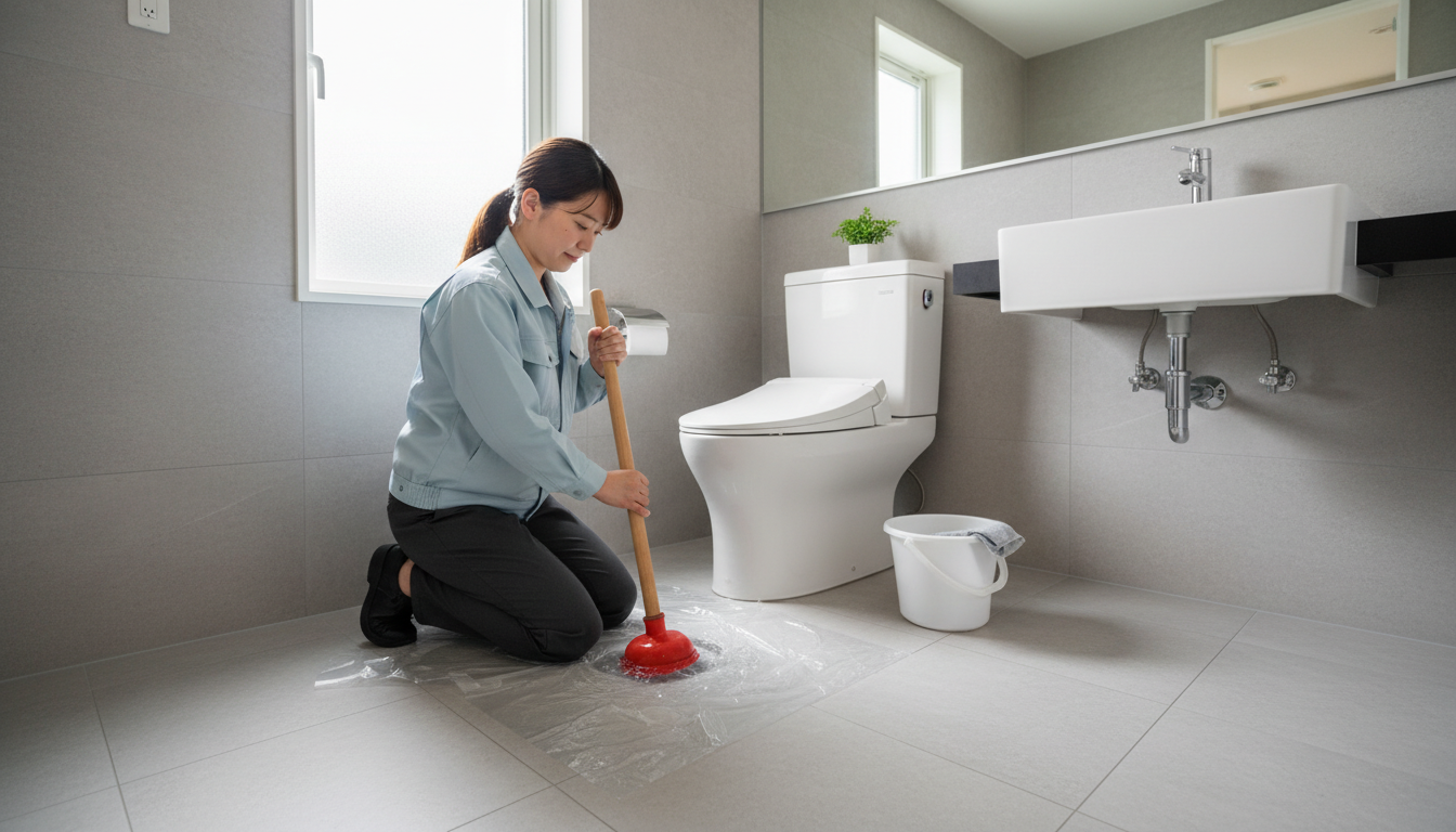 1. ラバーカップ（スッポン）の使い方に関する画像